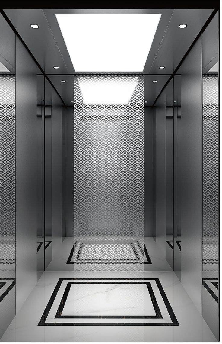 Etched stainless steel elevator panel finish