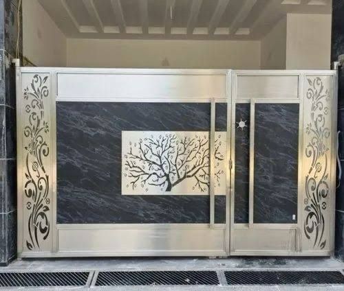 Stainless steel designer door fabrication