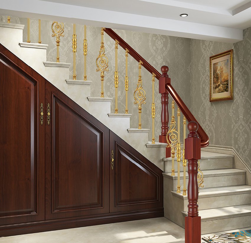 Luxury stainless steel staircase railing installation in Jaipur